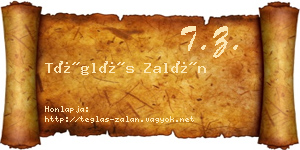 Téglás Zalán névjegykártya